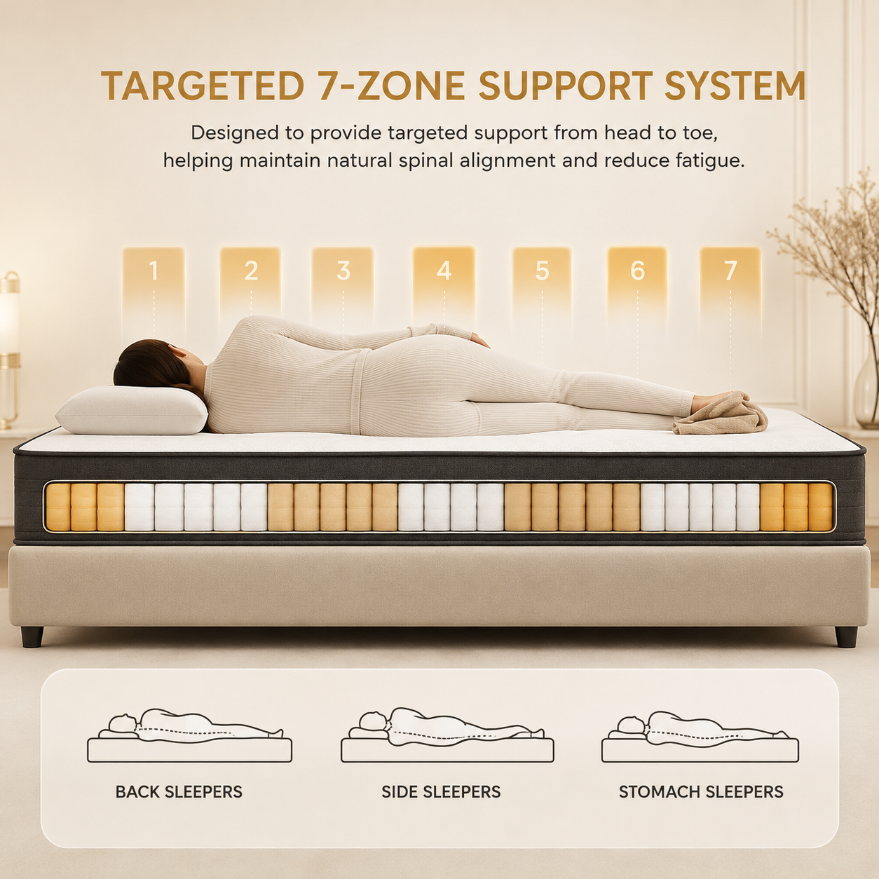 Royal Haven 7 - Zone Pocket Spring Mattress - H4